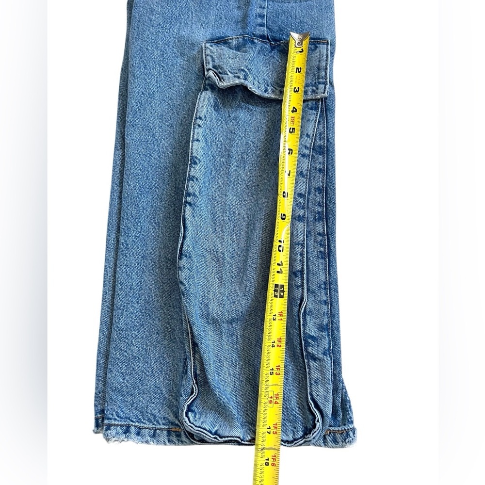Zara High Waisted baggy fit Denim Jeans Y2k Style Sz 13-14 CM 164 (27x26 Actual) - Picture 10 of 12
